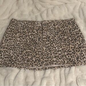 Hollister Animal Print Mini Skirt
